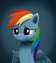 Size: 1800x2050 | Tagged: safe, artist:gennbu, rainbow dash, g4, crying