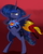 Size: 1608x2015 | Tagged: safe, artist:zev, princess luna, alicorn, pony, g4, belly button, bipedal, cosplay, female, solo, superman