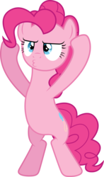 Size: 5280x9000 | Tagged: safe, artist:dipi11, pinkie pie, earth pony, pony, g4, maud pie (episode), .ai available, absurd resolution, bipedal, female, simple background, solo, transparent background, vector