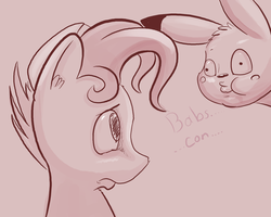 Size: 3000x2400 | Tagged: safe, artist:pikapetey, oc, oc only, oc:pan sizzle, babscon, high res, monochrome