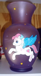 Size: 298x550 | Tagged: safe, artist:lilsugarberry, star catcher, g3, customized toy, vase