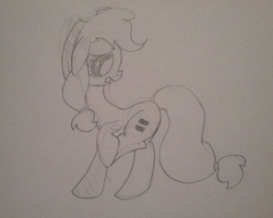 Size: 2048x1640 | Tagged: artist needed, safe, applejack, g4, the cutie map, equal cutie mark, monochrome, traditional art