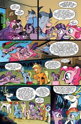 Size: 900x1384 | Tagged: safe, artist:andy price, idw, official comic, applejack, fluttershy, king aspen, pinkie pie, rainbow dash, rarity, spike, twilight sparkle, well-to-do, alicorn, pony, g4, spoiler:comic, spoiler:comic28, female, idw advertisement, mane six, mare, twilight sparkle (alicorn), twilight sporkle