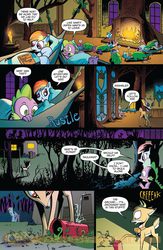 Size: 900x1384 | Tagged: safe, idw, official comic, bramble, rainbow dash, spike, deer, dragon, pony, friendship is magic #28, g4, spoiler:comic, candle, comic, daring do and the secret of the high cholesterol test, feet, female, fire, fireplace, idw advertisement, male, mare, pillow, sleeping