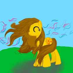 Size: 1024x1024 | Tagged: safe, artist:the-pony-project, butterscotch (g1), g1, g4, female, g1 to g4, generation leap, solo