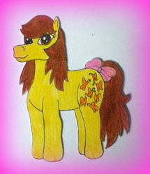 Size: 1050x1220 | Tagged: dead source, safe, artist:applejack-1982, butterscotch (g1), g1, female, solo, traditional art