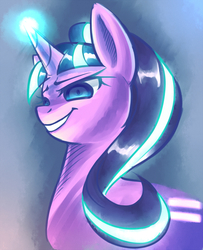 Size: 1215x1500 | Tagged: safe, artist:kaikoinu, starlight glimmer, pony, unicorn, g4, the cutie map, evil smile, female, glowing, glowing mane, grin, magic, mare, pixiv, smiling, solo