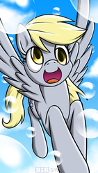 Size: 750x1334 | Tagged: safe, artist:burning-heart-brony, derpy hooves, pegasus, pony, g4, female, mare, solo