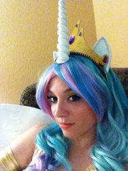 Size: 480x640 | Tagged: safe, artist:0pal-heart, princess celestia, human, g4, cosplay, irl, irl human, photo