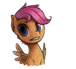 Size: 1280x1162 | Tagged: safe, artist:inlucidreverie, scootaloo, g4, female, smiling, solo