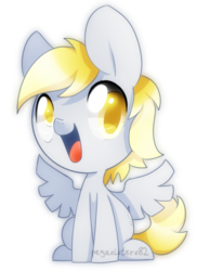 Size: 400x515 | Tagged: safe, artist:pegasisters82, derpy hooves, pegasus, pony, g4, chibi, cute, derpabetes, female, mare, solo