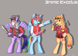 Size: 3020x2180 | Tagged: safe, artist:meewin, applejack, rainbow dash, twilight sparkle, alicorn, pony, g4, baseball bat, bipedal, clothes, crossover, engineer, engineer (tf2), female, high res, kukri, mare, scout (tf2), sniper, sniper (tf2), team fortress 2, twilight sparkle (alicorn), wrench