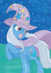 Size: 675x960 | Tagged: safe, artist:alicecherie, trixie, pony, unicorn, g4, female, mare, solo, traditional art