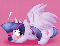 Size: 1024x791 | Tagged: safe, artist:royalblueblur, twilight sparkle, alicorn, pony, g4, cute, exclamation point, female, mare, solo, twiabetes, twilight sparkle (alicorn)