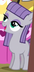 Size: 142x301 | Tagged: safe, screencap, maud pie, pony, g4, pinkie pride, filly, filly maud pie, smiling, when she smiles, younger