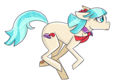 Size: 790x530 | Tagged: safe, artist:okbutwhyeventho, coco pommel, g4, female, running, solo