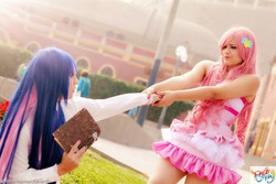 Size: 1600x1067 | Tagged: safe, artist:dashcosplay, pinkie pie, twilight sparkle, human, g4, cosplay, irl, irl human, photo