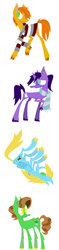 Size: 434x1838 | Tagged: safe, artist:newsketches, oc, oc only, earth pony, pegasus, pony, unicorn, ponysona, request, tumblr