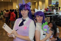Size: 960x640 | Tagged: safe, artist:swproductions, rarity, twilight sparkle, human, g4, cosplay, irl, irl human, photo