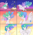 Size: 2000x2063 | Tagged: safe, artist:arareroll, princess celestia, alicorn, pony, g4, 6 panel comic, adorkable, alarm clock, beautiful, bed, bed mane, blanket, brush, brushie, brushing, clock, comic, cute, cutelestia, dork, ethereal mane, eyebrows, eyebrows visible through hair, eyes closed, female, floppy ears, flowing mane, frown, glowing, glowing horn, gradient background, grin, high res, horn, magic, magic aura, majestic as fuck, mare, messy mane, morning ponies, multicolored mane, multicolored tail, music notes, one eye closed, praise the sun, pretty, princess dorklestia, purple eyes, sillestia, silly, silly face, silly pony, slice of life, smiling, solo, sparkles, spray bottle, spread wings, telekinesis, tired, toothbrush, toothpaste, toothpaste moustache, wall of tags, wing hands, wings, wink