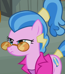 Size: 609x691 | Tagged: safe, screencap, surf, earth pony, pony, g4, putting your hoof down, season 2, female, high ponytail, ponytail, solo