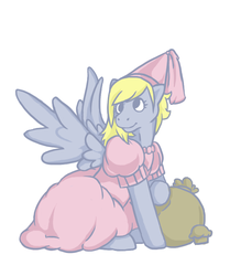 Size: 639x766 | Tagged: safe, artist:lea-lulla, derpy hooves, pegasus, pony, g4, clothes, dress, female, mare, solo