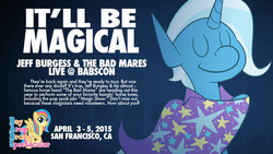 Size: 1280x720 | Tagged: safe, artist:jsburgh, trixie, pony, unicorn, g4, babscon, female, mare, poster