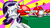 Size: 3900x2200 | Tagged: safe, artist:heartshielder1991, rarity, crab, giant crab, pony, robot, unicorn, g4, abuse, badnik, crossover, high res, punch, raribuse, rarity fighting a giant crab, shellcracker, sonic the hedgehog (series)