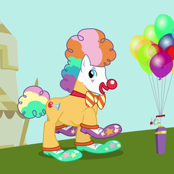 Size: 720x720 | Tagged: safe, screencap, big top, g4, hearts and hooves day (episode), background pony, clown, hearts and hooves day, solo, the perfect stallion