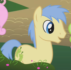 Size: 330x323 | Tagged: safe, screencap, daisy, flower wishes, goldengrape, sir colton vines iii, twinkleshine, earth pony, pony, dragonshy, g4, background pony, male, solo focus, stallion