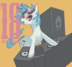 Size: 500x469 | Tagged: safe, artist:tc, dj pon-3, vinyl scratch, g4, countdown