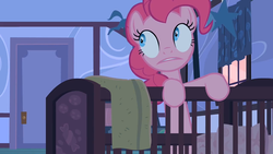 Size: 1280x720 | Tagged: safe, screencap, pinkie pie, baby cakes, g4, face, shocked