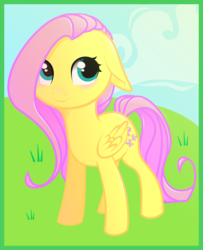 Size: 959x1182 | Tagged: safe, artist:lemurfm, fluttershy, g4, female, floppy ears, smiling, solo