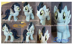 Size: 1024x631 | Tagged: safe, artist:phoenixplushies, soarin', g4, customized toy, irl, photo, plushie, solo