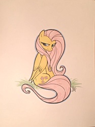 Size: 767x1024 | Tagged: safe, fluttershy, g4, bedroom eyes, commission, tattoo concept