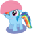 Size: 6000x6089 | Tagged: safe, artist:chubble-munch, rainbow dash, pegasus, pony, g4, absurd resolution, cute, daaaaaaaaaaaw, dashabetes, female, filly, filly rainbow dash, simple background, smiling, solo, tongue out, towel, towel on head, transparent background, vector