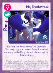 Size: 788x1088 | Tagged: safe, artist:pixel-prism, oc, oc only, oc:inky, bat pony, pony, twilight sparkle's secret shipfic folder, fangs, hair bun, moon, solo, spread wings