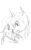 Size: 500x800 | Tagged: safe, artist:archonix, princess luna, twilight sparkle, anthro, g4, female, kissing, lesbian, macro, monochrome, ship:twiluna, shipping, sketch