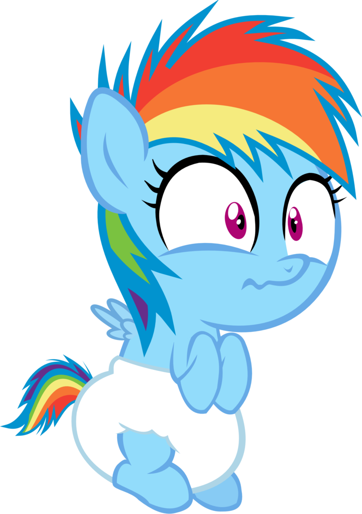 1047000 - safe, artist:megarainbowdash2000, rainbow dash, pony, angry, baby,  baby dash, baby pony, baby rainbow dash, diaper, female, filly, filly  rainbow dash, foal, solo, younger - Derpibooru