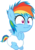 Size: 1627x2310 | Tagged: safe, artist:megarainbowdash2000, rainbow dash, pony, g4, baby, baby dash, baby pony, baby rainbow dash, diaper, female, filly, filly rainbow dash, foal, poofy diaper, younger