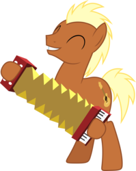 Size: 6000x7546 | Tagged: safe, artist:vectorizedunicorn, meadow song, earth pony, pony, g4, pinkie pride, absurd resolution, accordion, happy, male, musical instrument, simple background, smiling, solo, stallion, transparent background, vector