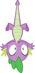 Size: 1706x3575 | Tagged: safe, artist:porygon2z, spike, dragon, dragon quest, g4, male, simple background, solo, transparent background, upside down, vector