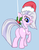 Size: 626x800 | Tagged: safe, artist:arrkhal, oc, oc only, oc:heartcall, earth pony, pony, butt, christmas, do not want, female, hat, holly, holly mistaken for mistletoe, kiss my ass, mare, mistletoe abuse, plot, santa hat, solo