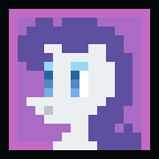 Size: 144x144 | Tagged: safe, artist:liracrown, rarity, g4, minimalist, pixel art, solo