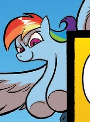 Size: 218x297 | Tagged: safe, idw, rainbow dash, g4, spoiler:comic, female, hooves, out of context, solo, when you see it