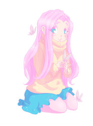 Size: 1000x1349 | Tagged: safe, artist:himram, fluttershy, human, g4, clothes, female, humanized, solo, sweatershy