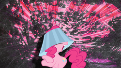 Size: 1920x1080 | Tagged: safe, artist:alca7raz, artist:originalcanadian, pinkie pie, earth pony, pony, g4, dancing, female, lampshade, mare, solo, vector, wallpaper