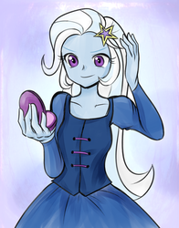 Size: 420x536 | Tagged: safe, artist:vvw84, trixie, equestria girls, g4, compact, compact mirror, female, mirror, solo
