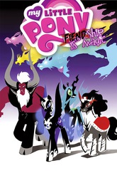Size: 1054x1600 | Tagged: safe, artist:amy mebberson, idw, adagio dazzle, aria blaze, king sombra, lord tirek, nightmare moon, queen chrysalis, sonata dusk, siren, g4, my little pony: fiendship is magic, antagonist, cover, idw advertisement, the dazzlings, true form
