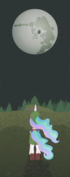 Size: 1611x4087 | Tagged: safe, artist:liracrown, nightmare moon, princess celestia, g4, crossover, link, mare in the moon, moon, night, shield, stars, the legend of zelda, the legend of zelda: majora's mask, when you see it
